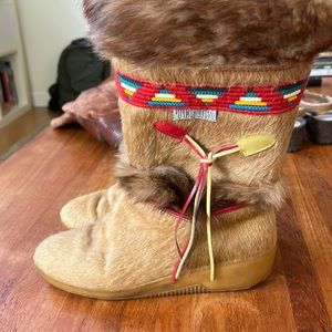 Size 39 women’s technica fur boot. Cerca 1980.